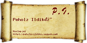 Peholz Ildikó névjegykártya